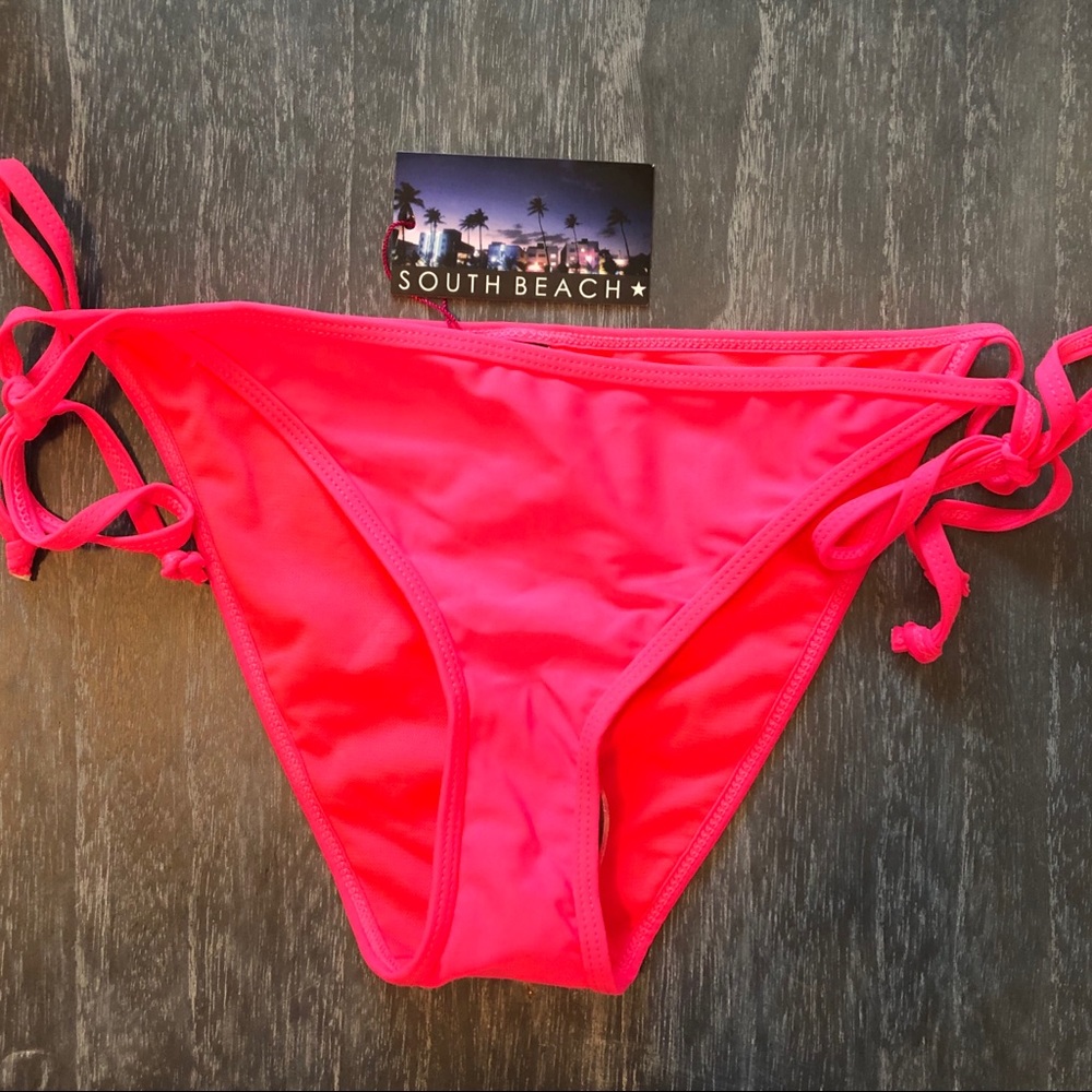 South Beach hot pink string bikini bottom Beatrice